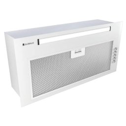 Hota incorporabila Globalo Viledo 60.1, clasa energetica C, latime 59,8 cm, adancime 29 cm, control manual, interval de viteza 3, randament maxim 415 m3/h, Alb
