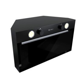 Hota incorporabila Globalo Floweri 60.1, clasa energetica B, latime 60 cm, control manual, capacitate maxima 570 m3 / h, Neagra