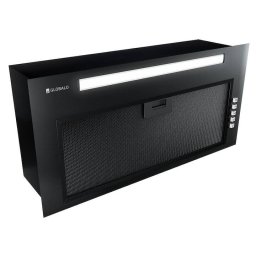 Hota incorporabila Globalo Viledo 60.1, clasa energetica C, incorporabila, latime 59,8 cm, adancime 29 cm, control manual, interval de viteza 3, randament maxim 415 m3/h, Negru
