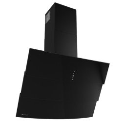 Hota de perete Globalo Vintio 75.2, Clasa energetica A, latime 75 cm, control tactil cu display LED, interval de viteza: 3 + boost, capacitate max. 720 m 3/h, Neagra
