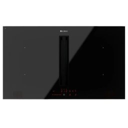 Plita inductie incorporabila cu hota integrata GLOBALO Plantis 90.1, hota 638 mc/h, 80cm, 4 zone de gatit, Functie de combinare a zonelor, Clasa A++, 9 niveluri putere, Control Tactil, Temporizator, Neagra