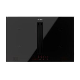 Plita inductie incorporabila cu hota integrata GLOBALO Plantis 80.1, hota 638 mc/h, 80cm, 4 zone de gatit, Functie de combinare a zonelor, Clasa A++, 9 niveluri putere, Control Tactil, Temporizator, Neagra