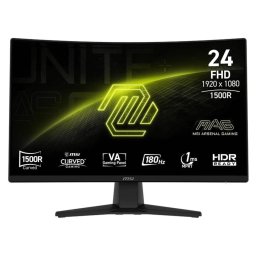 Monitor Gaming VA LED MSI 23.6" MAG 242C, Full HD 1920 x 1080, HDMI, DisplayPort, Ecran curbat, 180 Hz, 1 ms, Negru