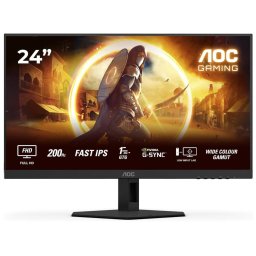 Monitor Gaming Fast IPS LED AOC 23.8" 24G4HRE, Full HD 1920 x 1080, HDMI, DisplayPort, Boxe, 200 Hz, 0.5 ms Negru