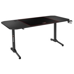 Birou gaming Huzaro Hero 4.7, dimensiuni 160 cm x 75 cm, Aluminiu/MDF, Negru