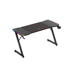 Birou gaming Huzaro Hero 3.3 RGB, dimensiuni 140 cm x 60 cm, inaltime 74 cm, Mouse Pad XXL inclus, Negru