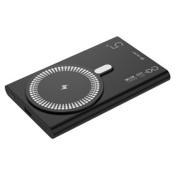 Baterie externa Tracer AirMag2, 5000 mAh, Wireless MagSafe 15W, USB-C, Negru