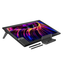 Tableta grafica Huion Kamvas Pro 27 4K UHD cu ecran, stylus fara baterii PenTech 4.0, cu sticla gravata anti-orbire din a doua generatie, complet laminata, Negru