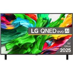 Televizor LG QNED evo 55QNED85A3C, 139 cm, Smart, 4K Ultra HD, 100 Hz, Clasa E (Model 2025, Negru