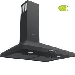 Hota decorativa Vivax CHO-60CHC115T B, 59.6 cm, 115 W, 1 motor, 3 trepte de viteza, debit 452 m³/h, filtru aluminiu lavabil, iluminare LED, Negru