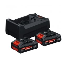 Bosch - EXPERT 2x EXBA18V-40 + GAL 12V/18V-80 - Set 2 acumulatori si incarcator, Li-Ion, 18 V, 4 Ah, incarcare rapida