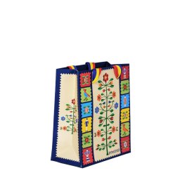 Punga premium mica pentru cadou - model Pomul Vietii - 11x12x5 cm