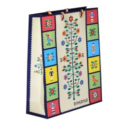 Punga premium mare pentru cadou - model Pomul Vietii - 30x35x10 cm