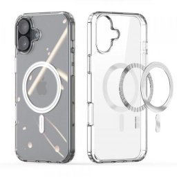 Husa Husa MagSafe pentru Apple iPhone 16 Plus, DUX DUCIS, Clin, Transparenta
