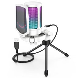 Microfon Microfon de studio cu condensator Fifine A6VW AMPLIGAME USB RGB Plug&Play