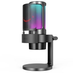 Microfon Microfon de studio cu condensator Fifine A8 AMPLIGAME USB RGB PnP pentru gaming