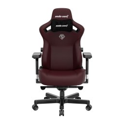 Scaun gaming din piele Kaiser 3 XL vișiniu rotativ