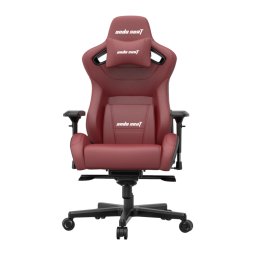 Scaun de gaming pentru birou, din piele Kaiser 2 XL, bordo, rotativ