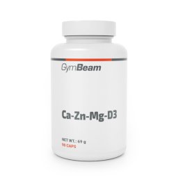 GymBeam Calciu-zinc-magneziu-vitamina D3 90 caps.