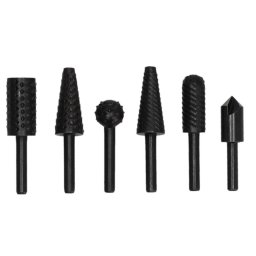 Set 6 piese de freze din metal și lemn, tijă 6 mm