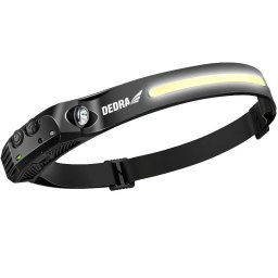 Lanternă frontală - bandă pentru cap 300lm, reflector 105lm, senzor de mișcare, baterie 800mAh