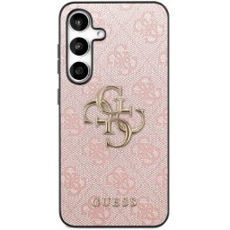 Husa Husa pentru Samsung Galaxy S25 FE - Guess Leather 4G Metal Logo (GUHCS25FE4GMGPI) - Pink