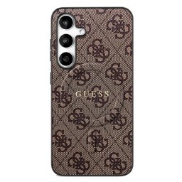 Husa Husa pentru Samsung Galaxy S25 FE - Guess Hardcase 4G Ring Classic Logo MagSafe (GUHMS25FEG4GFRW) - Brown