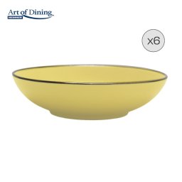 SET 6 FARFURII ADANCI CERAMICA 20 CM, MEDEEA, ART OF DINING