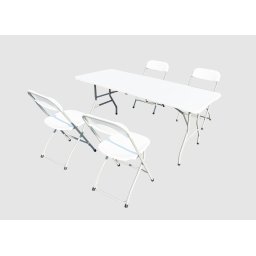 HR SET MASA CU 4 SCAUNE PLASTIC PLIABILE