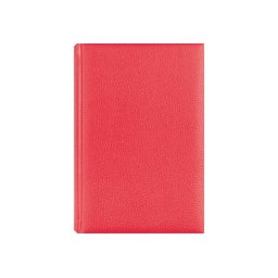 Agenda A5 datata zilnic Basic Ego, hartie offset alba, coperta rosu texturat