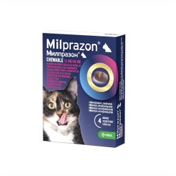 Milprazon Chewable Cat 16 40 mg (2 - 8 kg), 4 tablete