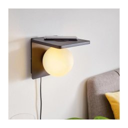 Eglo 98265 - Aplica de perete CIGLIE cu încărcare wireless 1xE14/40W/230V