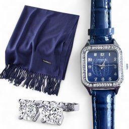 Royal Blue Esarfa Casmir, Ceas Blue si Cercei One