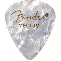 Fender Premium Celluloid Picks 351 Shape Medium White Moto