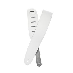 Daddario Basic Classic Leather Guitar Strap White
