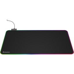 Mousepad Genesis Boron 500 XXL, iluminare RGB, material cauciuc +material textil, dimensiuni 800 x 400 x 4 mm, negru