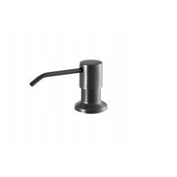 Dozator dispenser sapun bucatarie, incastrabil, cap rotund, finisaj Gun metal - gri, 350 ml