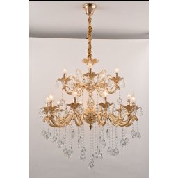 Candelabru Clasic Cu 15 Brate, Finisaj Auriu, Soclu E14, Ø990 X H960Mm, H98056/10+5Fg