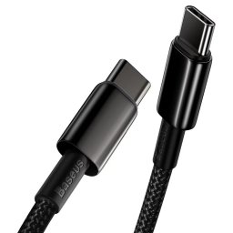 Cablu Baseus Tungsten Gold USB C to USB C 100w 1m