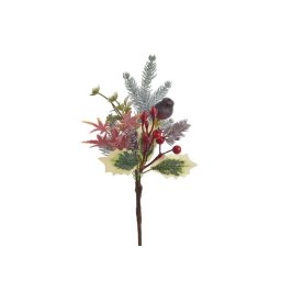Crenguta brad artificial+bobite+frunze pentru decoratiuni Craciun