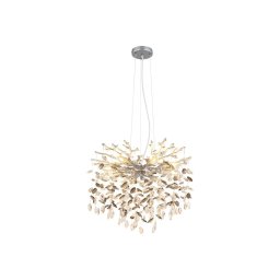 Globo 64138H1S - Candelabru suspendat pe cablu QUEENA, 8xE14/40W/230V, argintiu