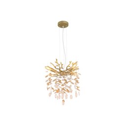 Globo 64138HG - Lustră suspendată pe cablu QUEENA 4xE14/40W/230V auriu