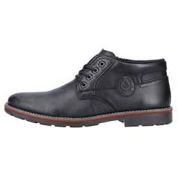 Ghete barbati, Rieker, 15339-00-Negru, casual, piele naturala, imblanite, cu toc, negru (Marime: 41)