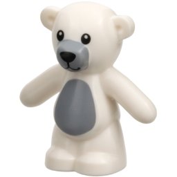 Lego Minifigures 98382pb011 - Ursulet de plus cu ochi negri
