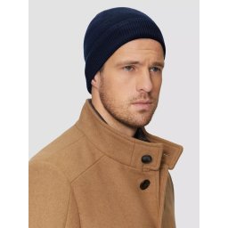 s.Oliver BLACK LABEL Caciula barbati cu lana merinos, Bleumarin inchis (SELECTATI MARIMEA: Universala)