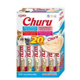 Inaba Cat Ciao Churu - varietăți cu ton (scoici, somon, crab, creveți) 4 x (20 x 14 g)