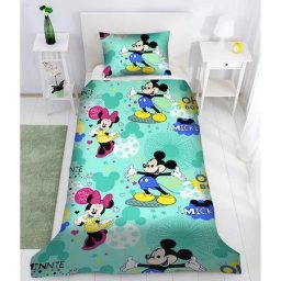 Lenjerie 3 piese Pat 160x80 Minnie si Mickey