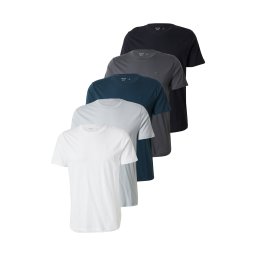 HOLLISTER Tricou gri închis / verde / negru / alb