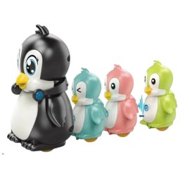 Jucarie interactiva magnetica Trenuletul familiei de 4 pinguini