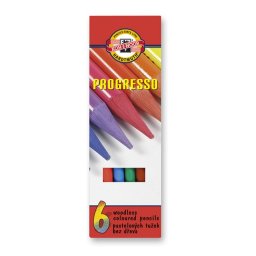 Set 6 creioane colorate fara lemn KOH-I-NOOR PROGRESSO